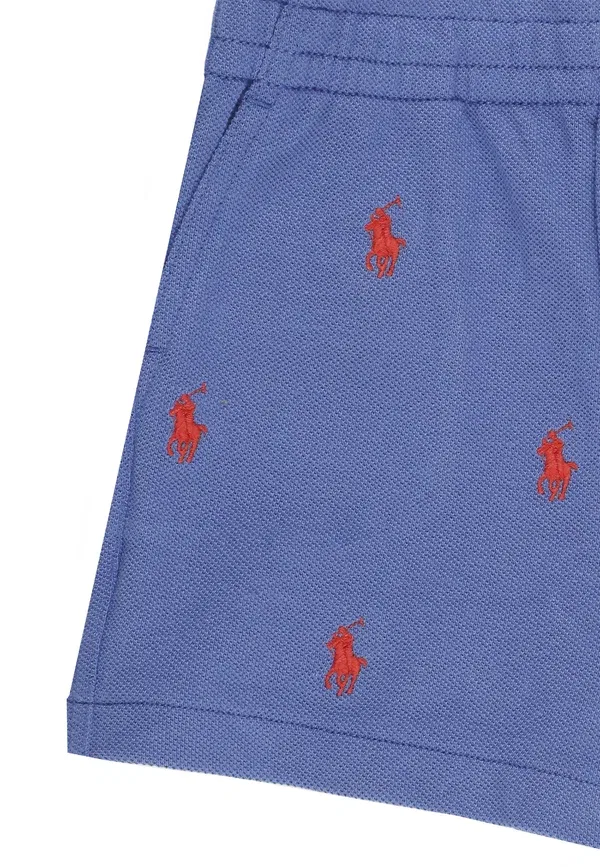 Шорты с принтом Bermuda pony - shorts Polo Ralph Lauren, Blu, синий — фото 3