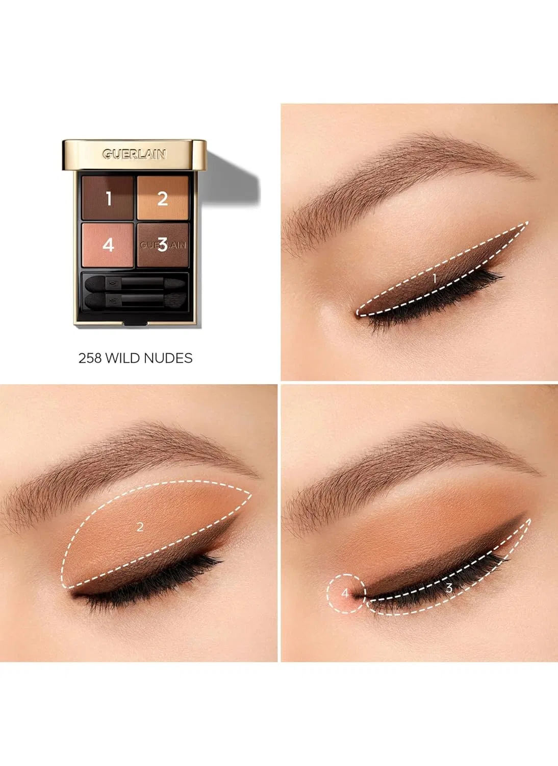 Тени для век 4 Couleurs, Guerlain, 8.8 г, 258 Wild Nudes — фото 3
