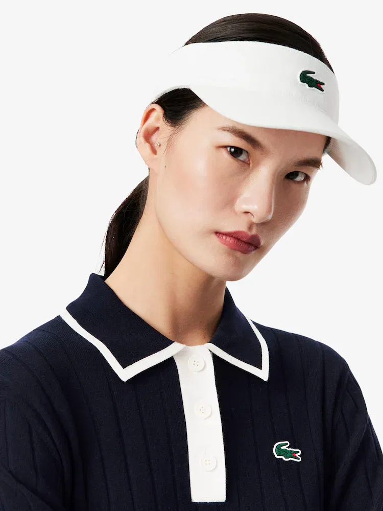 Свитер женский LACOSTE Golf HHW, с контрастной отделкой, белый — фото 2