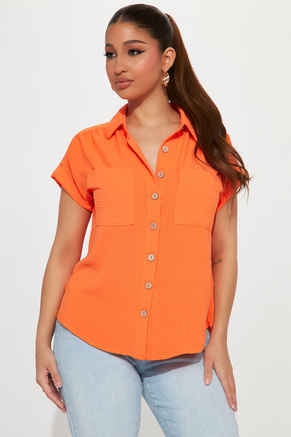

Рубашка Fashion Nova J4J8568W, оранжевый