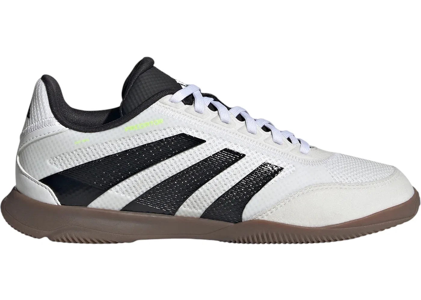 Детские кроссовки для игры в зале Predator League Indoor Adidas, Cloud White Core Black Lucid Lemon