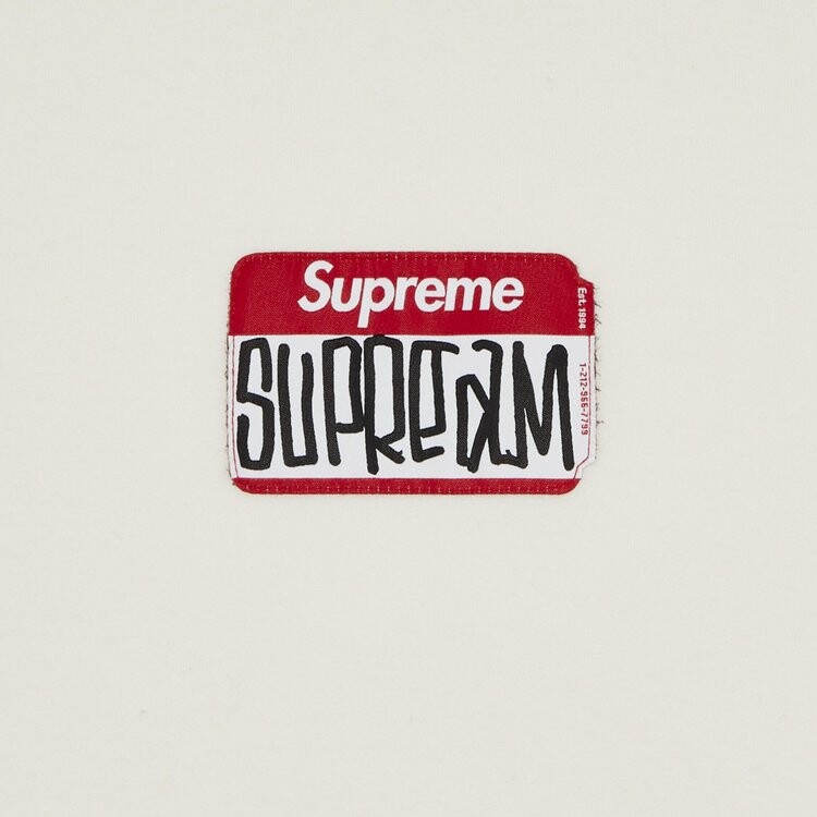 Футболка Supreme Gonz Nametag Short-Sleeve Top 'Natural', кремовый — фото 4