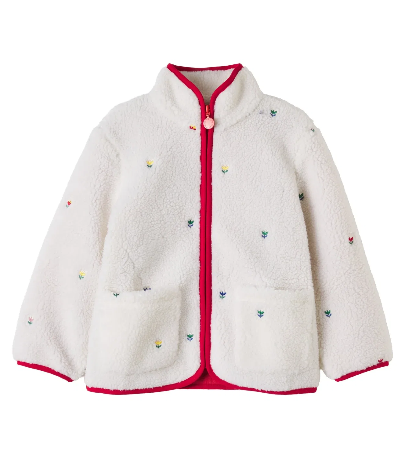 Легкая куртка с вышивкой Stella Mccartney Kids, белый