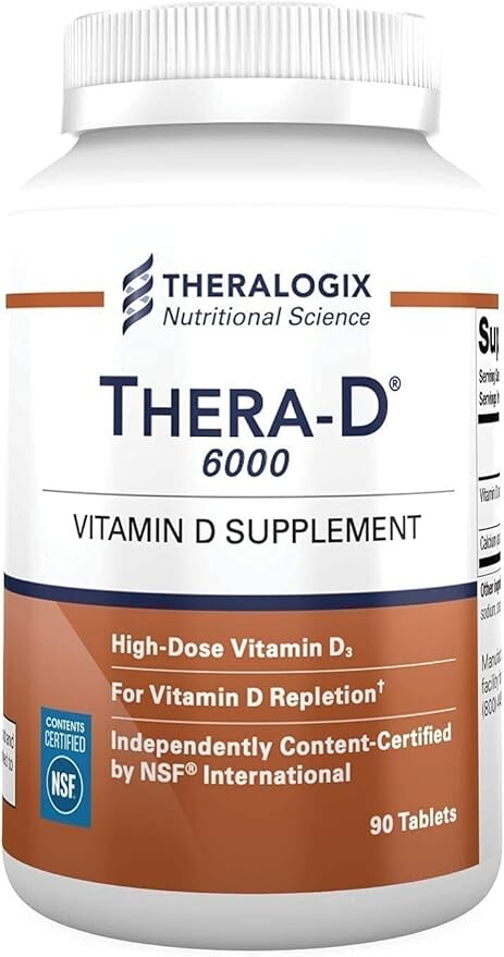 

Theralogix Thera-D 6000 Добавка витамина D — 6000 МЕ, 90 таблеток