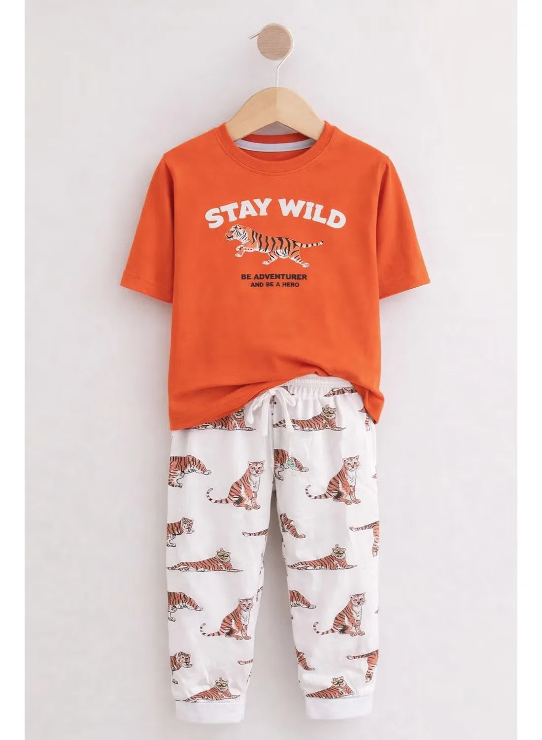 Комплект пижам с принтом тигра Stay Wild Victor And Jane, оранжевый