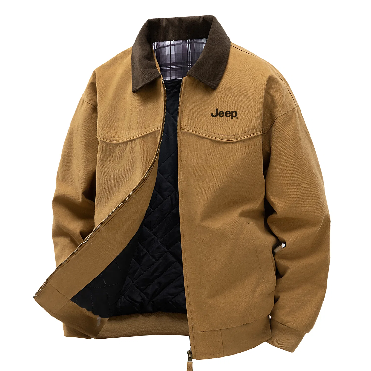 Детское пальто-пуховик с воротником Jeep, Khaki Padded