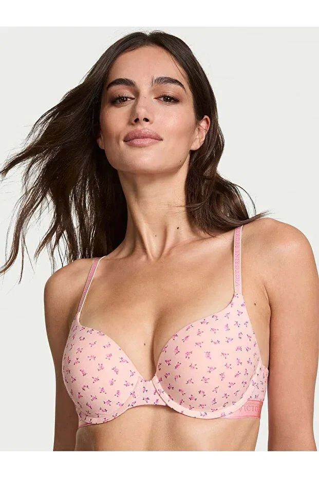 Женский бюстгальтер push-up с проволочкой Cotton Perfect Shape Victoria'S Secret, Pink Floral