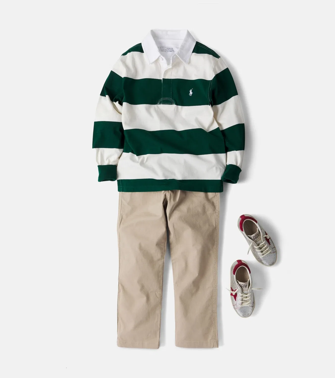 Рубашка поло с длинным рукавом Polo Ralph Lauren Kids, мультиколор — фото 2