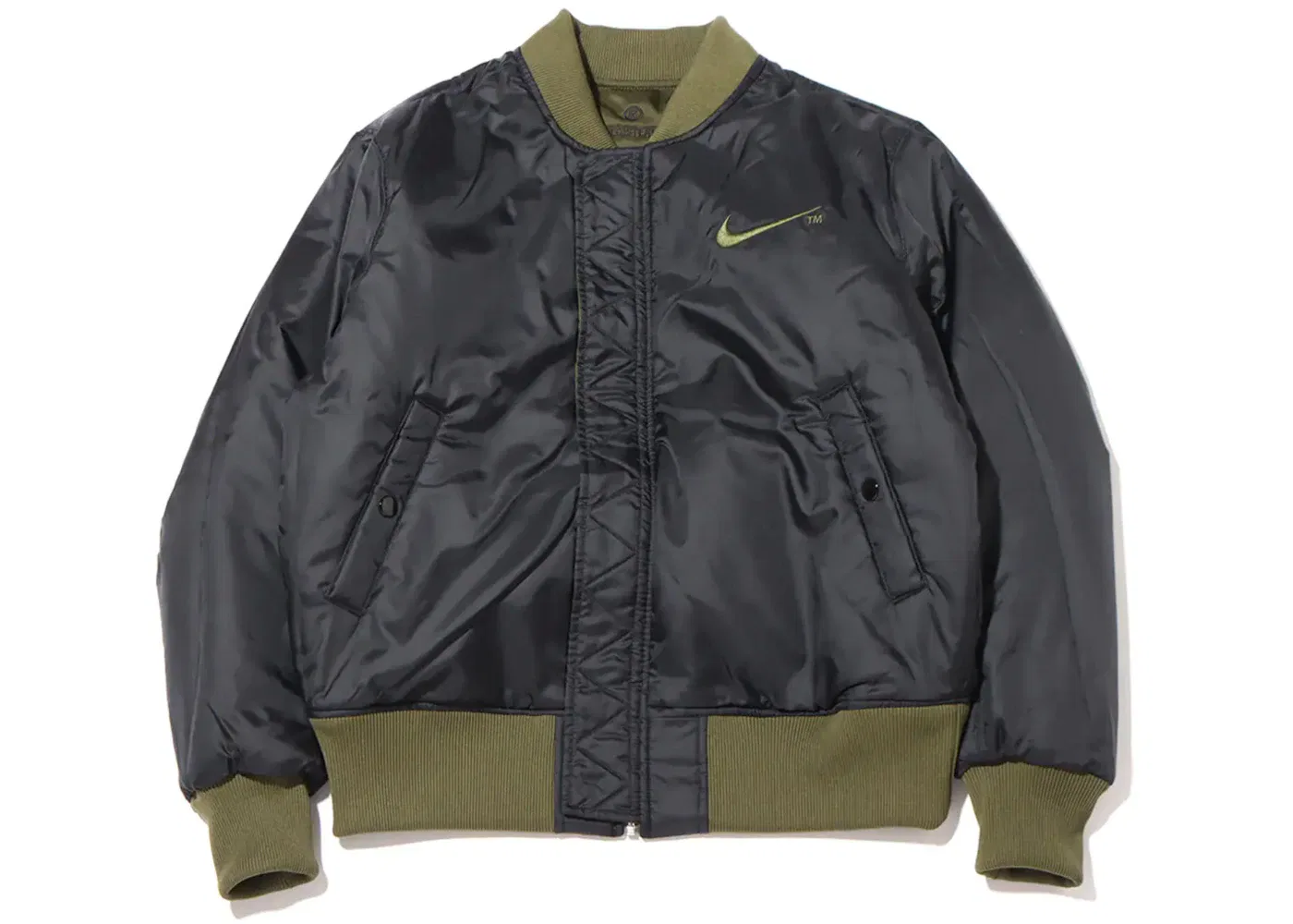 Мужская куртка-бомбер синтетическая двусторонняя Nike Therma-FIT Synthetic Phil Reversible Bomber, Rough Green — фото 3