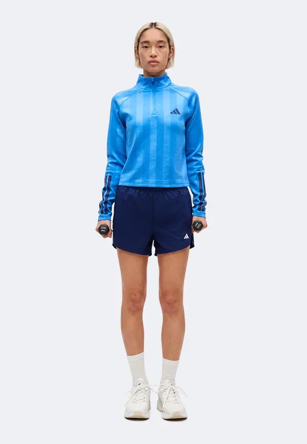Футболка с длинными рукавами Q2 на молнии Adidas Performance, синий — фото 2