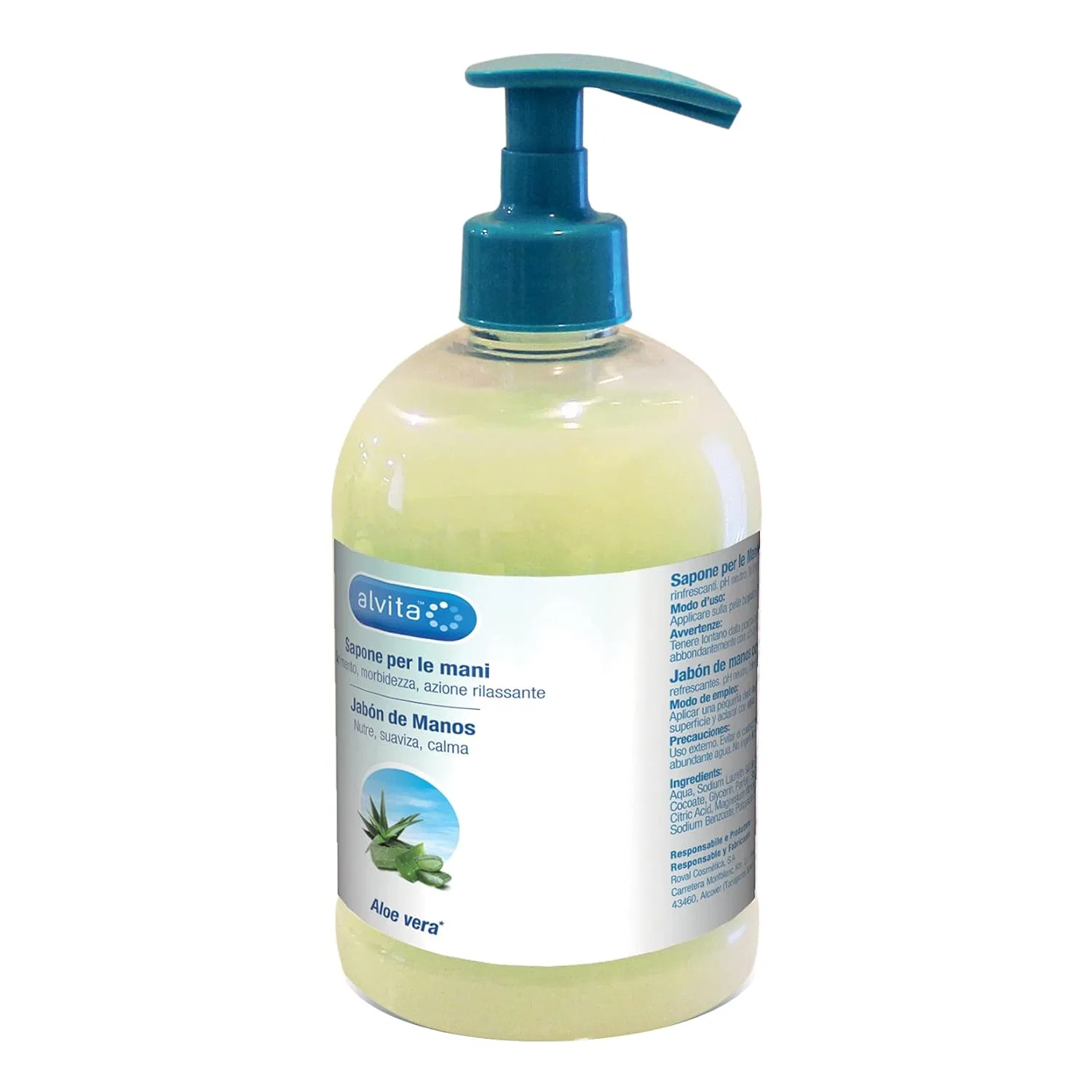 Жидкое мыло для рук Alvita Aloe Vera, 500 мл