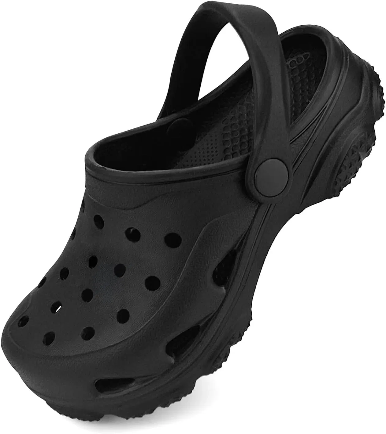 Детские сабо-мюли с закрытым носком Garden Clogs Cofopo, Black