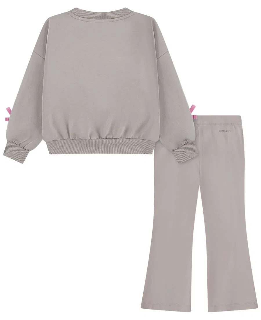 Комплект из топа и леггинсов с бантом Juxta-Girl Bow Stripe Nike, Moon Particle — фото 2
