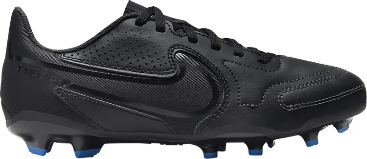 Бутсы Nike Tiempo Legend 9 Club MG GS 'Black Light Photo Blue', черный — фото 2