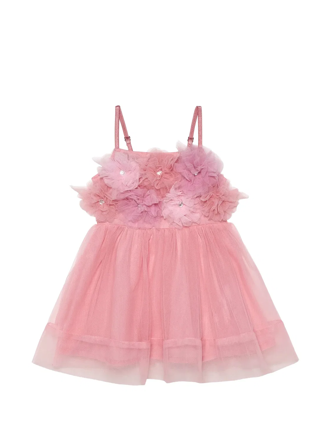 Платье Belle из тюля с цветочной аппликацией Tutu Du Monde, розовый