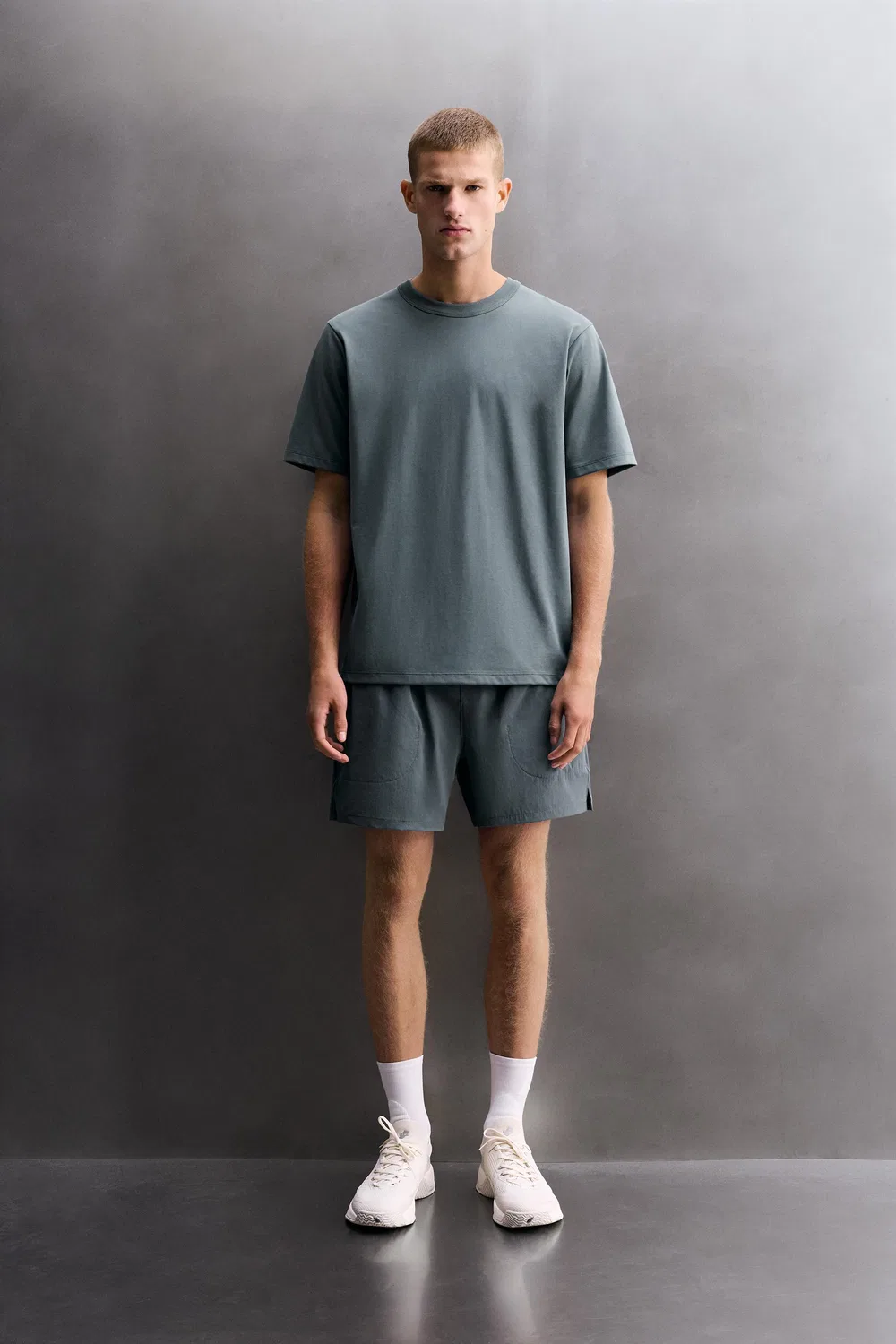 Удобная тренировочная футболка ZARA, Blue/Steel