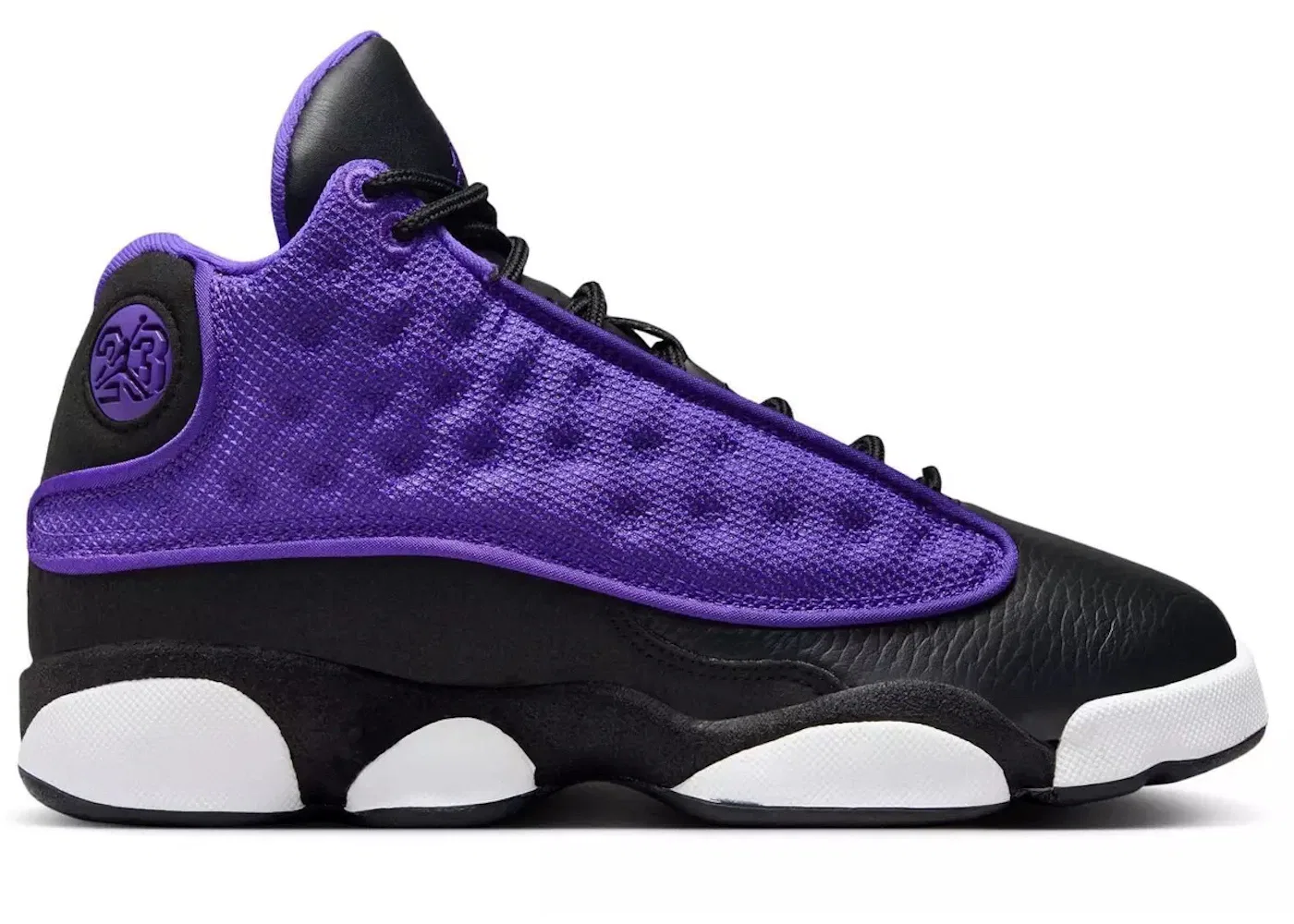 Детские кроссовки для мальчиков с замшевыми вставками Jordan 13 Retro Jordan, Purple Venom/Black/White