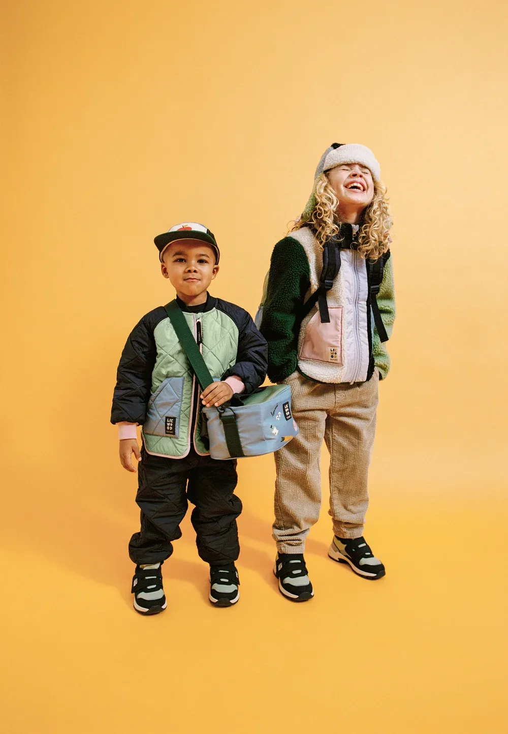 Куртка Noam унисекс - флисовая куртка Liewood, Green/Blue Offwhite
