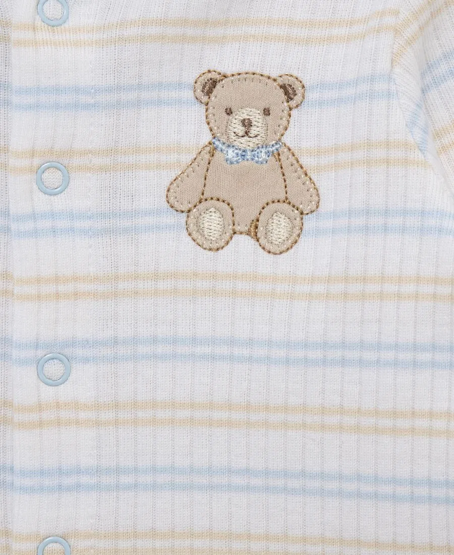 Комплект из 3 предметов: кардиган с длинным рукавом, штаны и шапка Little Me, Blue — фото 4