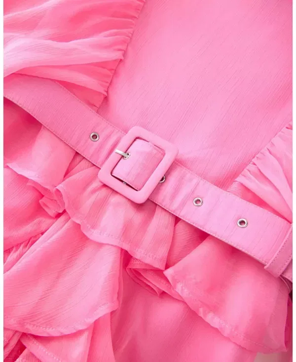 Детское платье для девочек с рукавом-воланом soleil frill mini dress Marlo Kids, Candy — фото 4