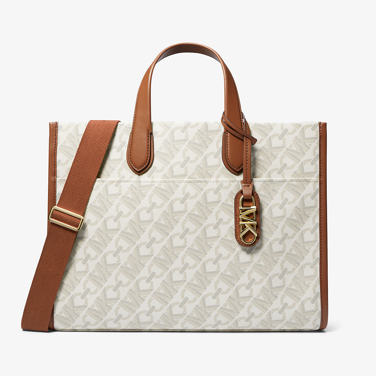

Сумка Michael Michael Kors Gigi Large Empire Signature Logo, бежевый/коричневый