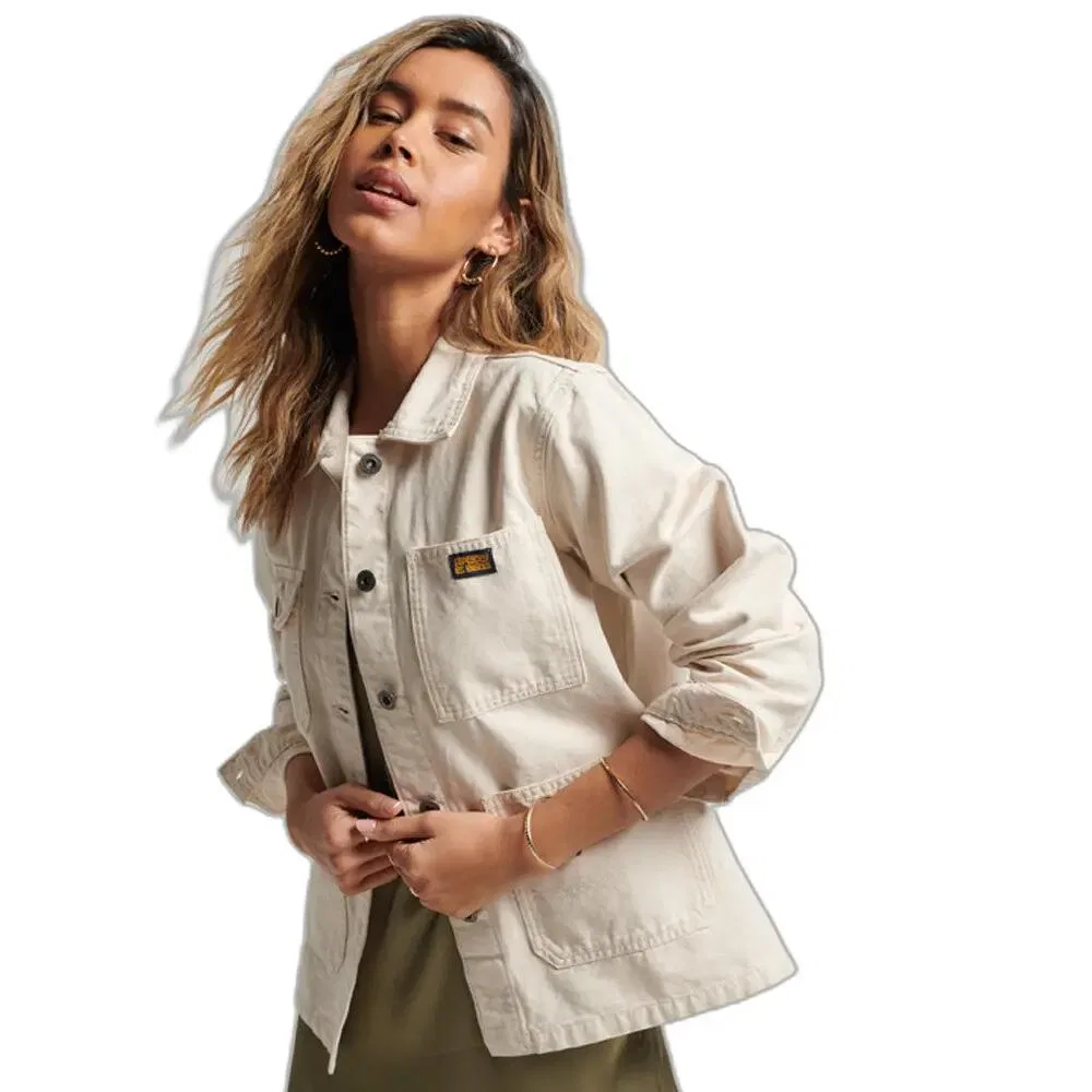 Женская хлопковая куртка Vintage Chore Superdry, Grau