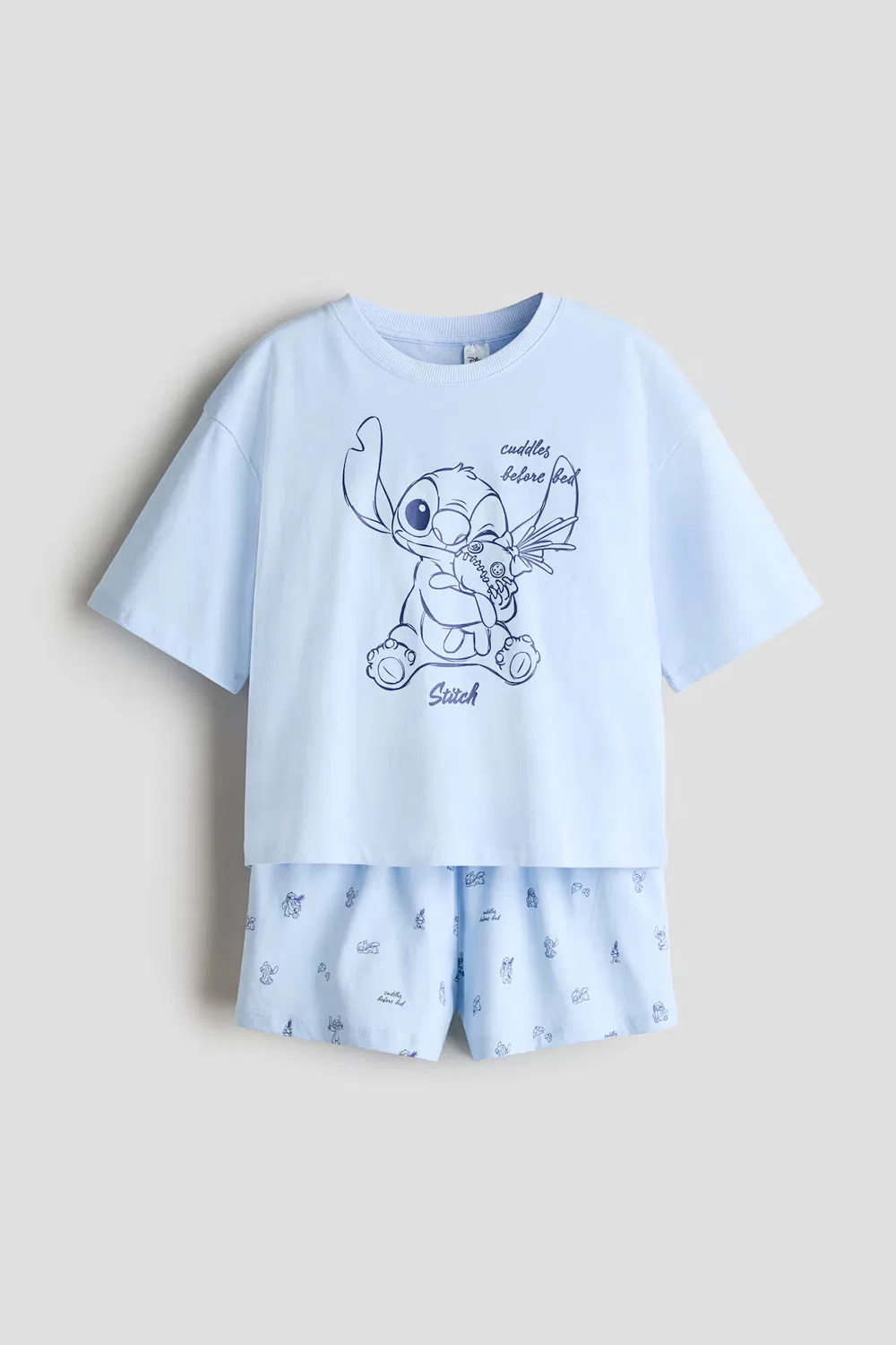 Пижама из набивного хлопка H&M, Hellblau/Lilo & Stitch