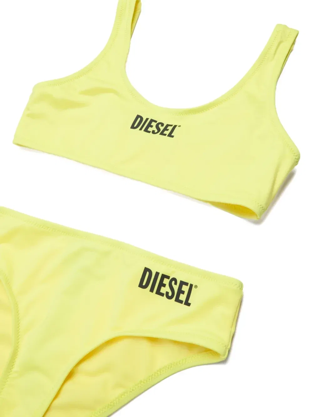 Купальник-бикини с логотипом Diesel Kids, желтый — фото 3