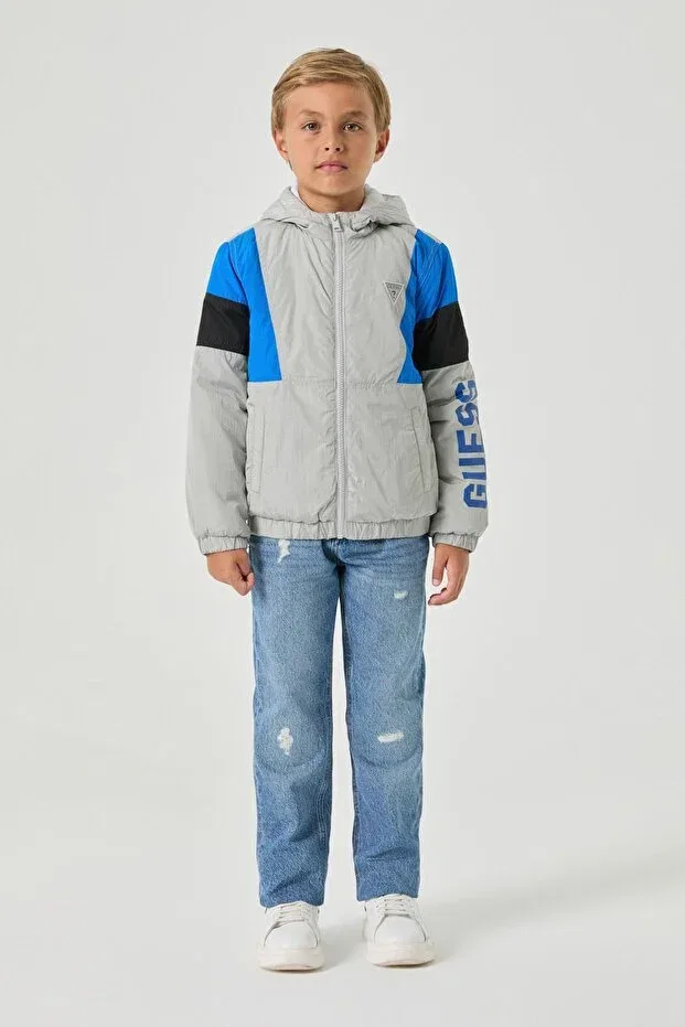 Детская куртка для мальчиков с принтом Shiny boy's jacket Guess, Blue