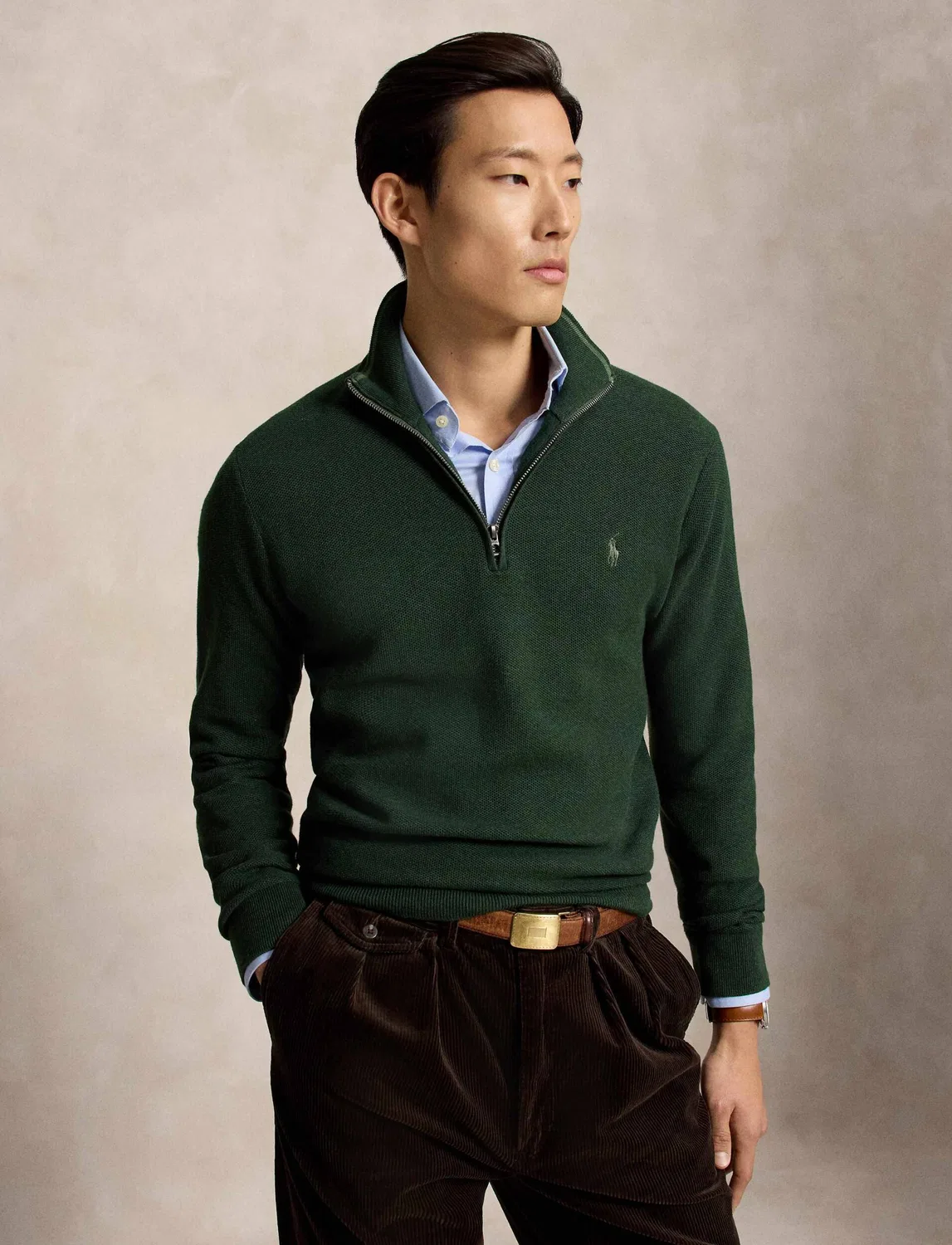 Свитер с молнией Polo Ralph Lauren, Verde