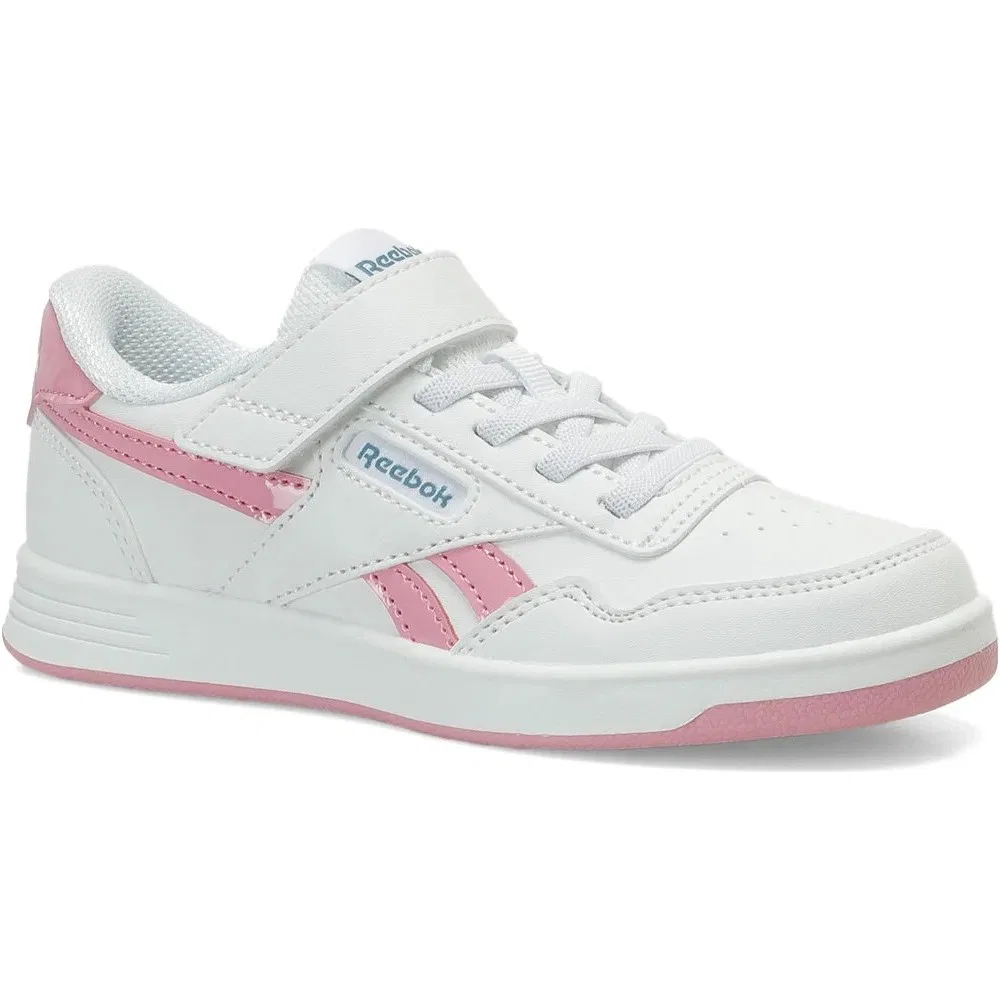 Детские кроссовки для девочек на шнуровке Court Advance Elastic Lac White Reebok — фото 2