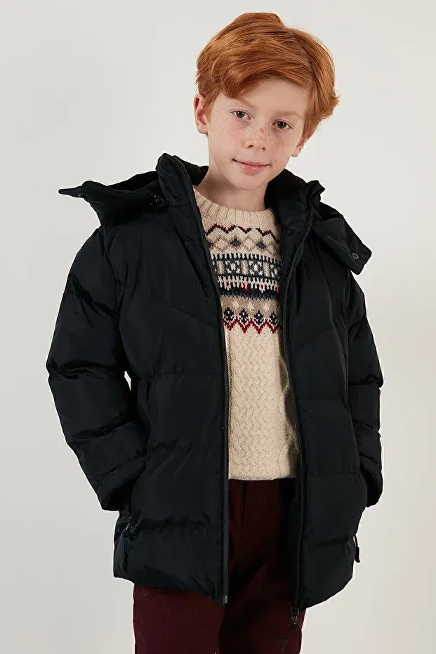 Детское зимнее пальто для девочек на молнии Lela, Navy Blue