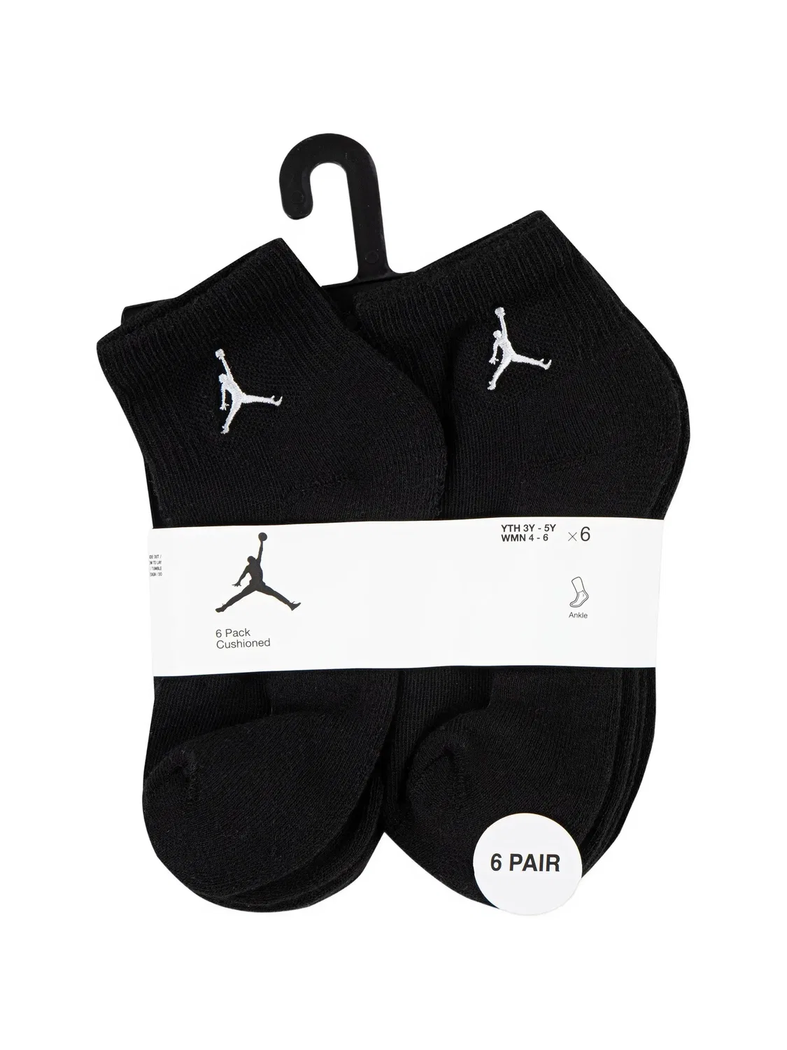 Носки Jumpman с вышитым логотипом Jordan Kids, черный