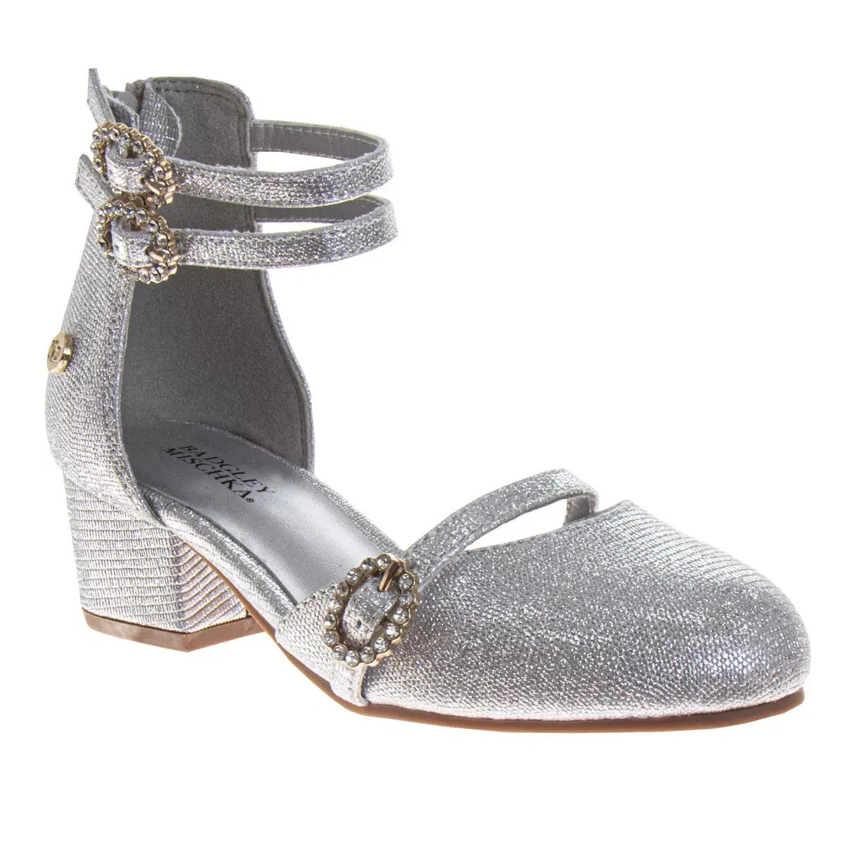 Детские туфли для девочек классические Badgley Mischka, Silver