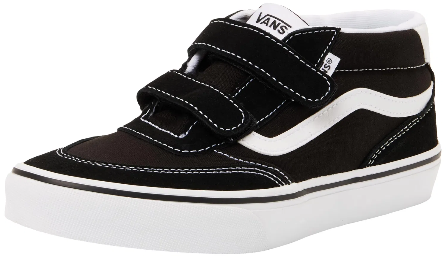 Детские кроссовки для мальчиков с высоким берцем Brooklyn Mid V Vans, Nero Bianco