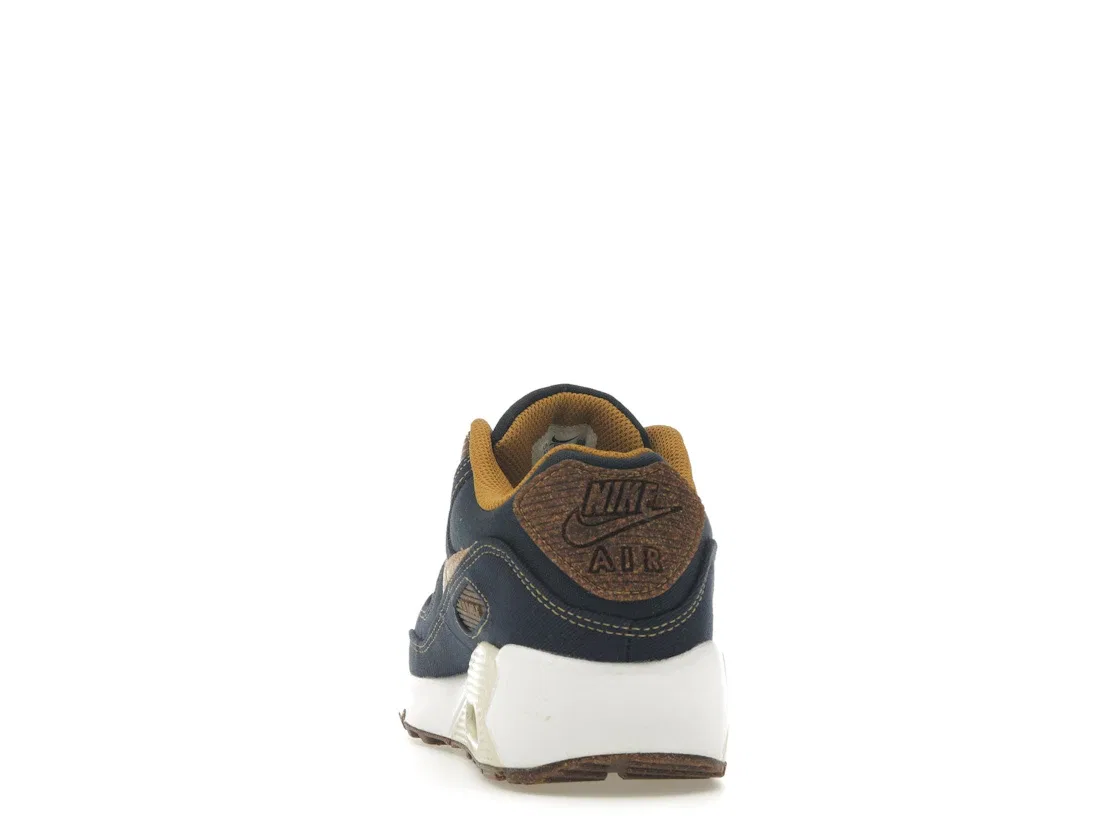 Детские кроссовки Lifestyle Nike Air Max 90, Obsidian/Coconut Milk-White-Wheat — фото 4