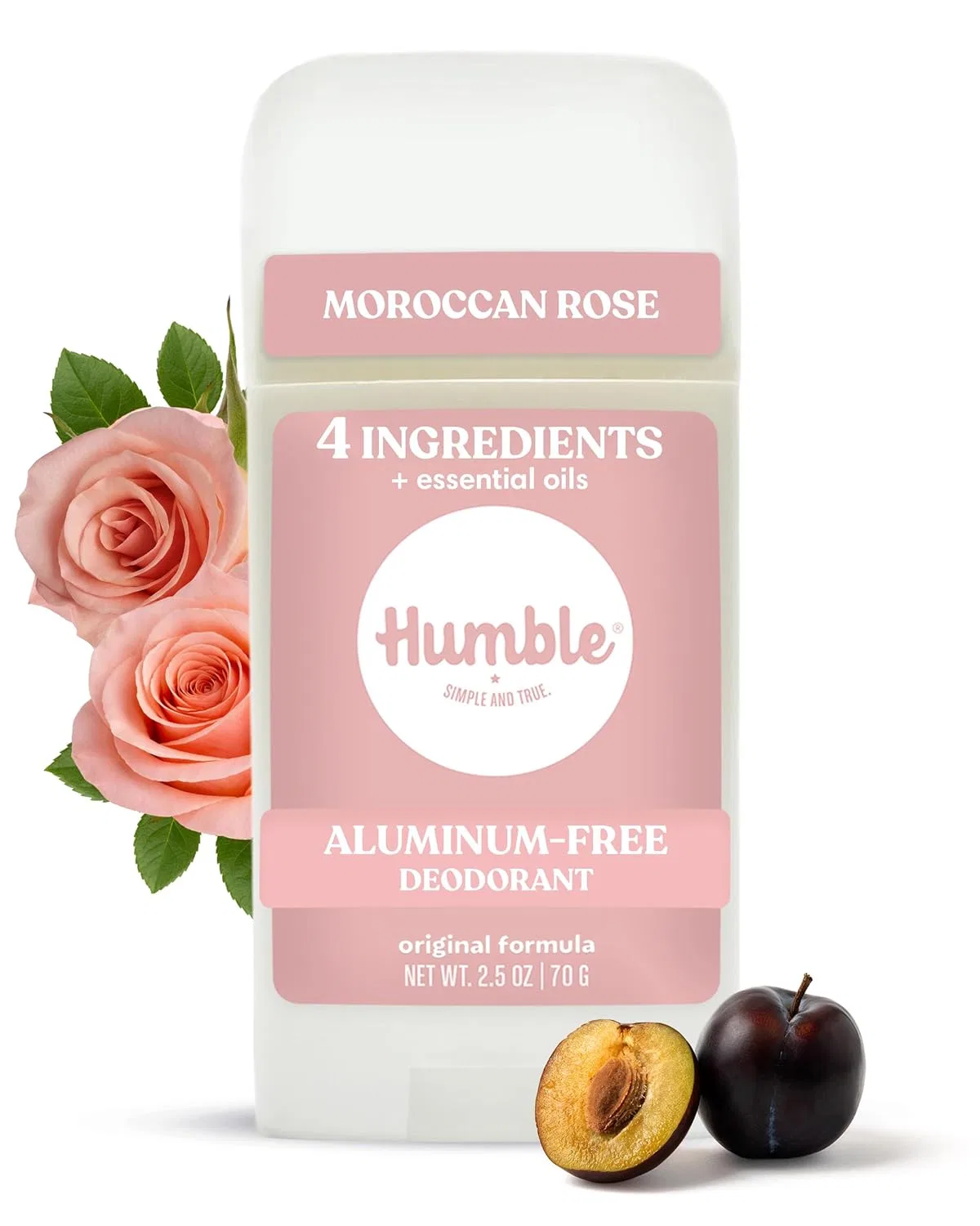 Дезодорант без алюминия Humble Brands Moroccan Rose, 70.87 г Humble Simple And True.