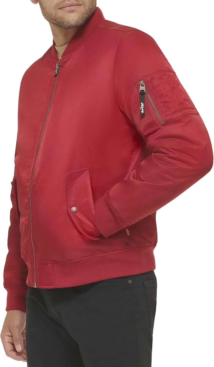 Мужская куртка-бомбер с длинным рукавом Levi's, Red Ma-1 Filled — фото 3
