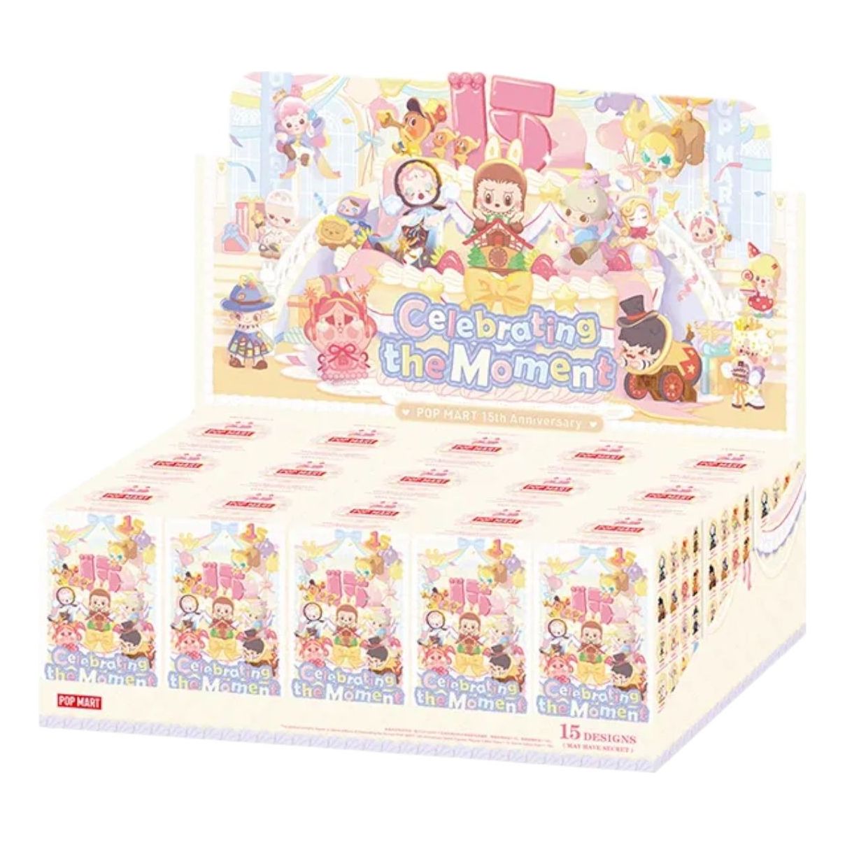 

Набор фигурок Pop Mart «Celebrating the Moment 15Th Anniversary Figures» (15 коробочек-сюрпризов) в запечатанной упаковке