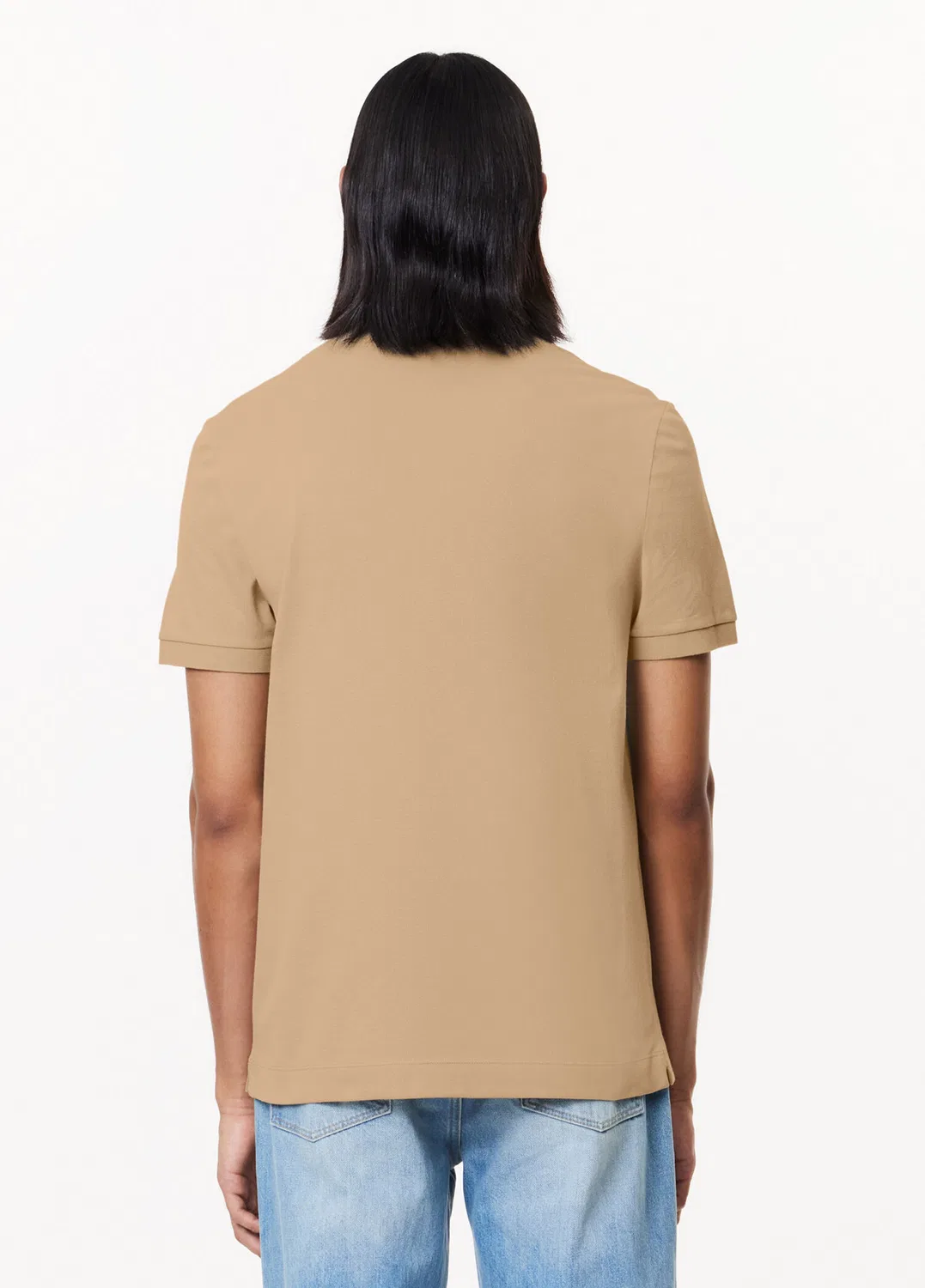Поло Lacoste Paris Regular Fit бежевый — фото 3