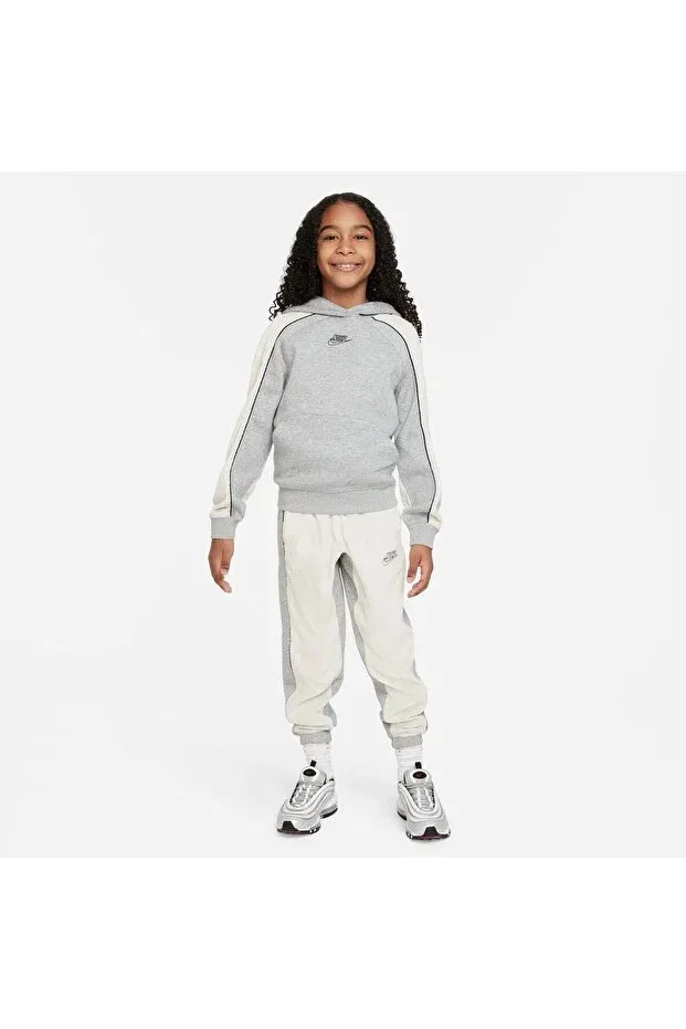 Детское худи для девочек хлопковое Sportswear Amplify Nike, Gray