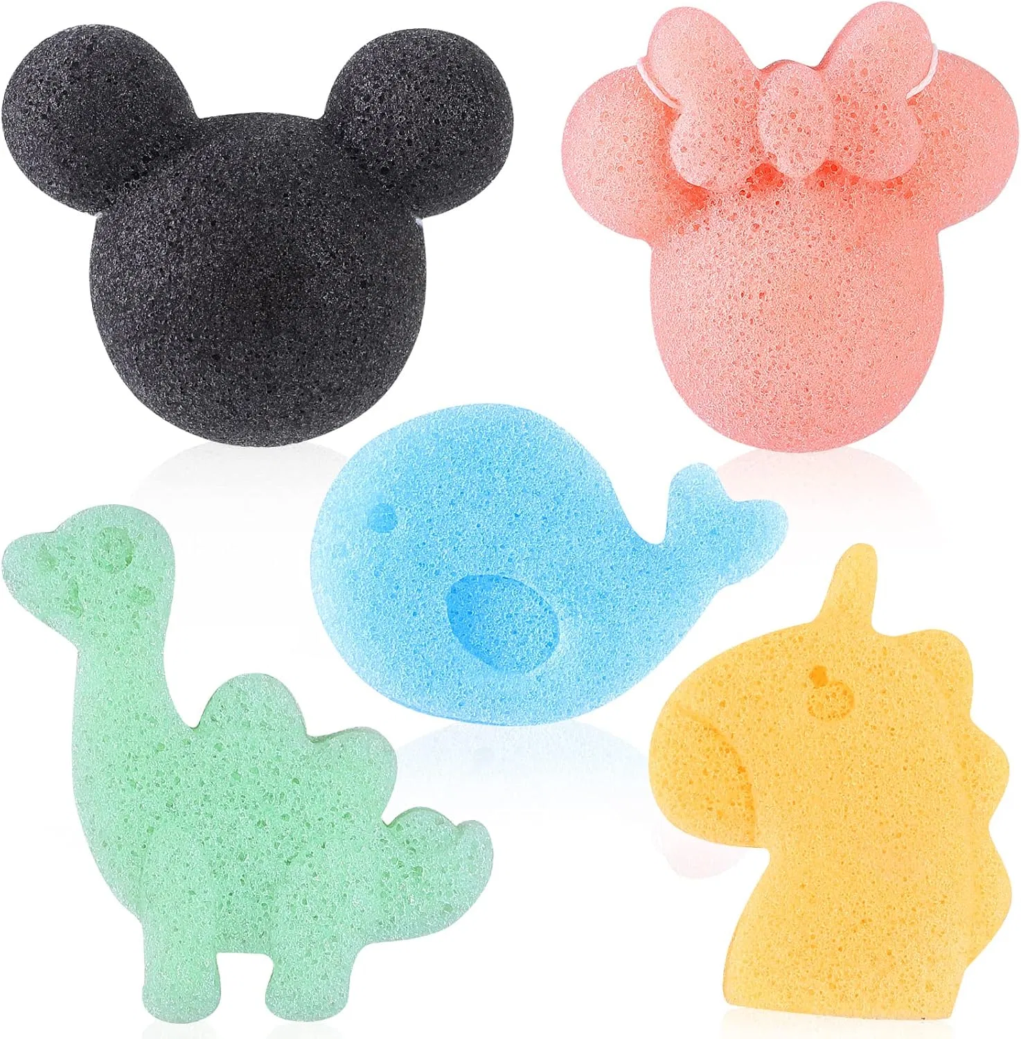 Мочалка для ванны Konjac, набор 5 шт, KECUCO, Set 1