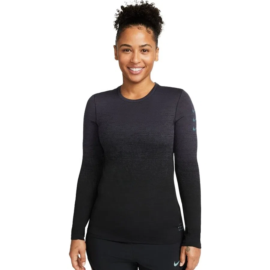 Свитшот женский с длинным рукавом Dri Fit Adv Run Division Slim Fit Running Top Nike, Дымчатый