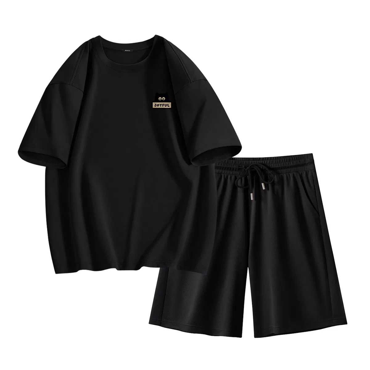 Детский комплект пижам с принтом MINISO, 2 Pack Black Cat Chest Logo+Black