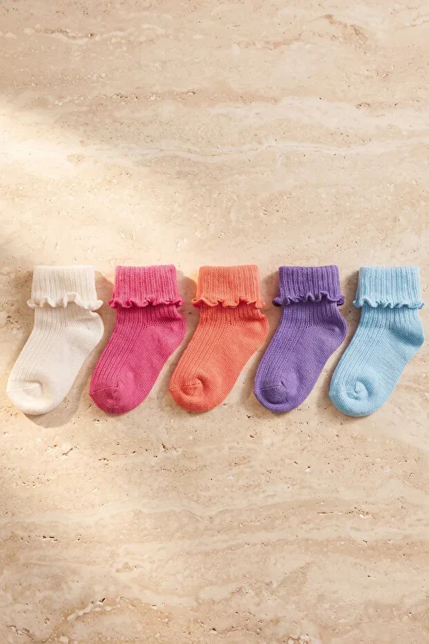 Детские носки для девочек полосатые 5 штук Katia&Bony, Multicolored