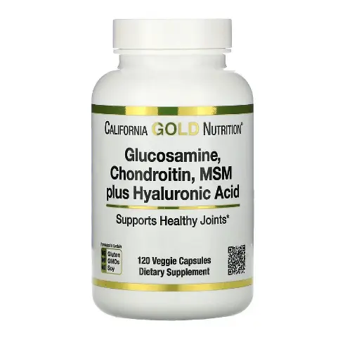 

Глюкозамин хондроитин МСМ плюс гиалуроновая кислота 120 капсул California Gold Nutrition