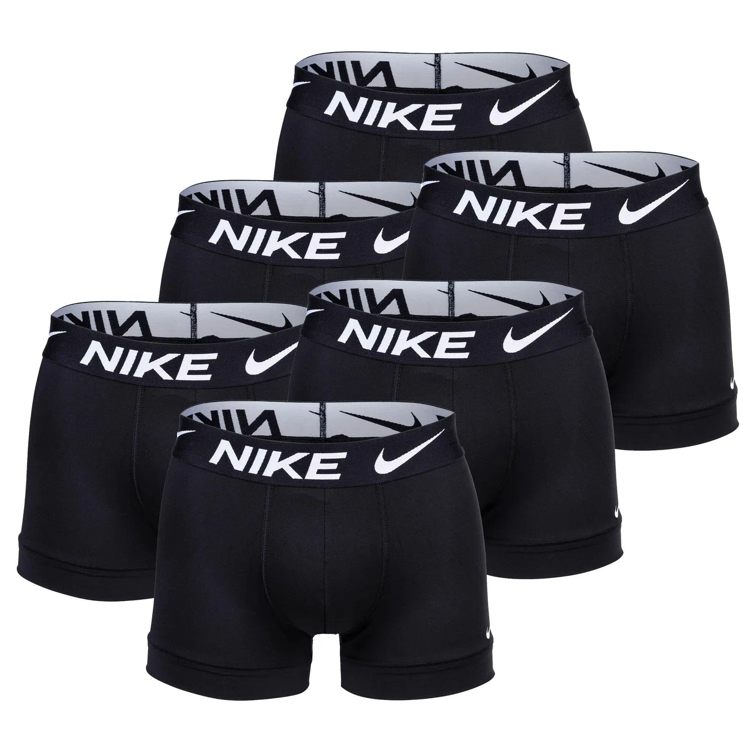 Мужские боксеры 6 штук с технологией Dri-FIT, модель Stretch-Trunks, Nike, Цвет Schwarz