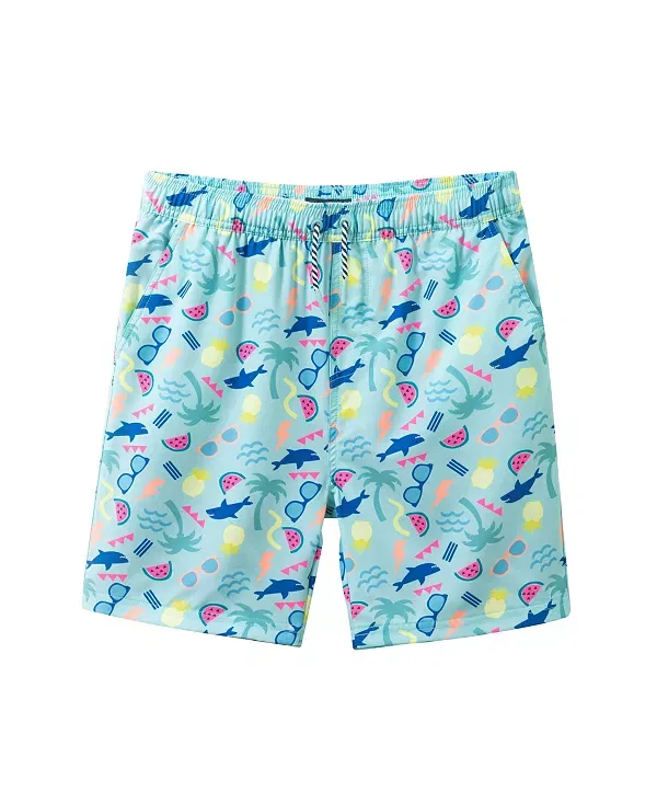 Детские плавки для мальчиков с завязками на талии comfort-stretch lined boardshort Andy & Evan, Aqua Beach