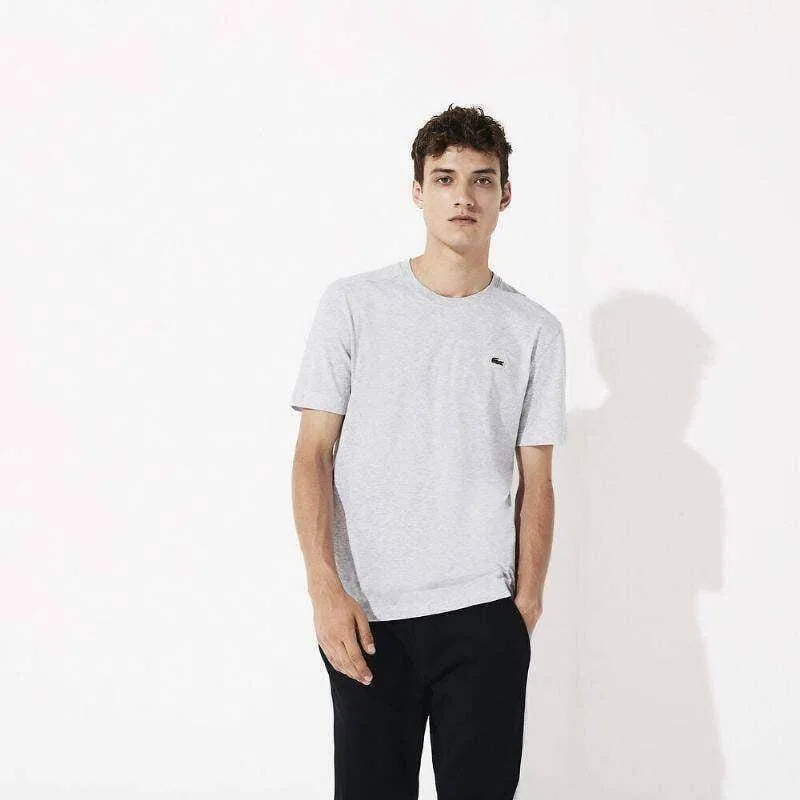 Мужская футболка с круглым вырезом Lacoste, Цвет Grau Blau — фото 3