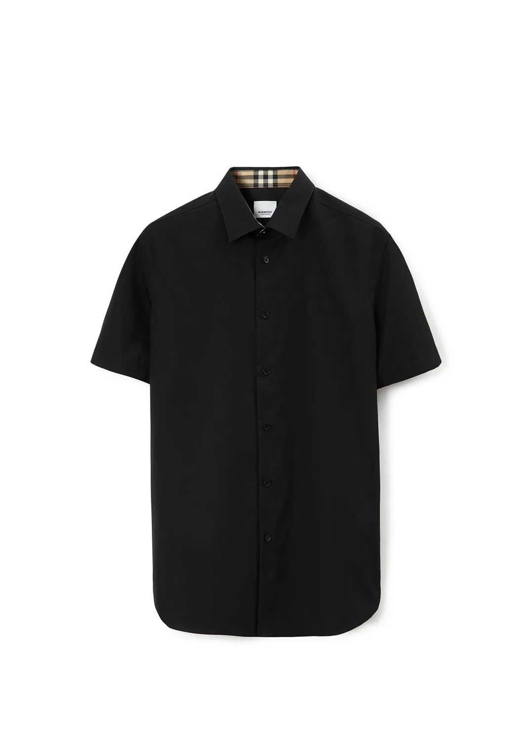 Рубашка Burberry Stretch Slim Fit, черный